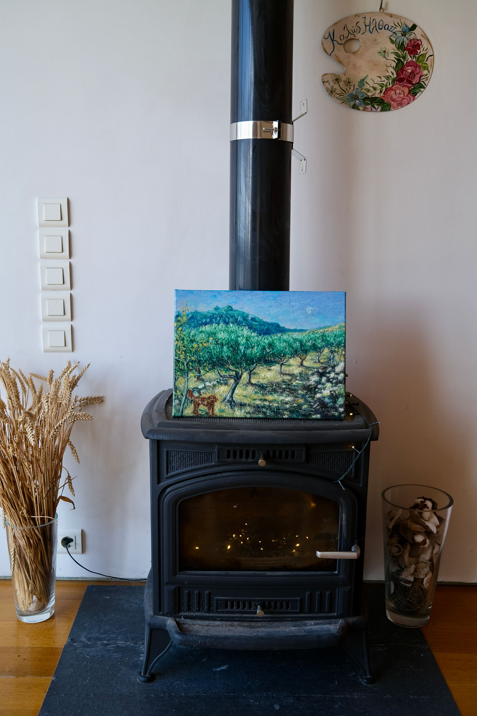 Aegina painting by artist Zac Zorbas